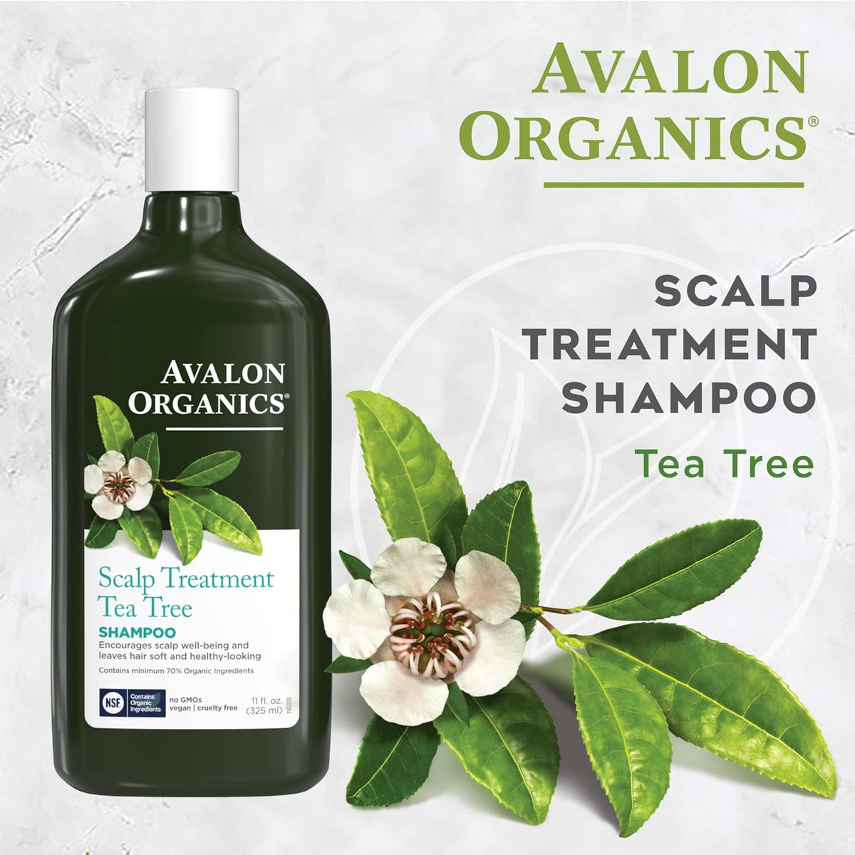 Avalon Organics Scalp Treatment Shampoo, Tea Tree - 325ml - Image 4