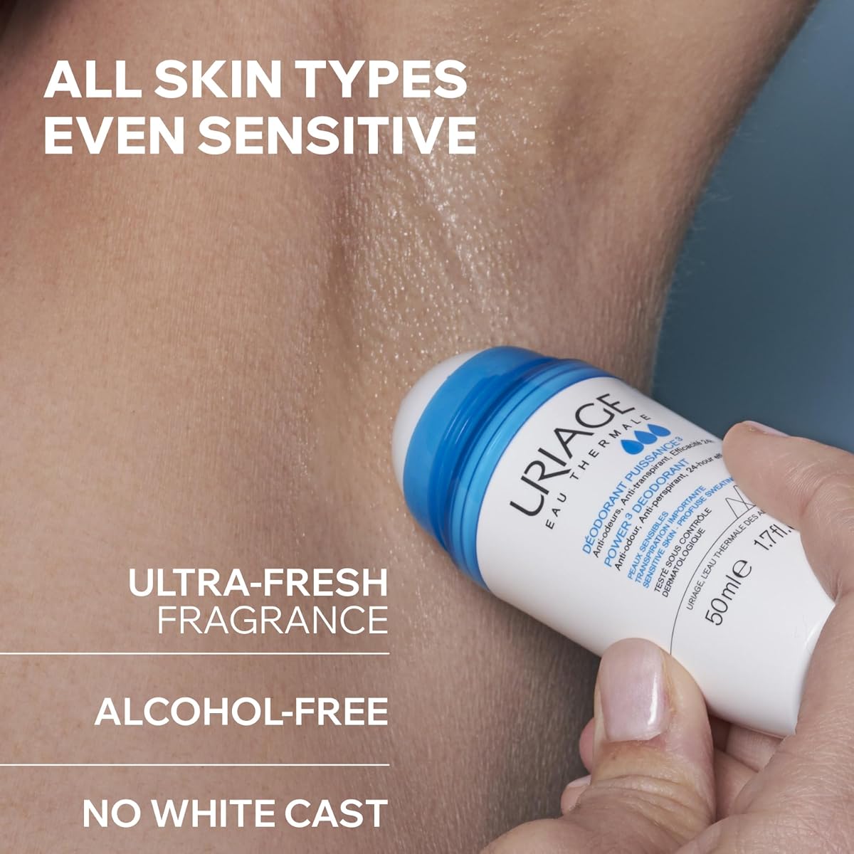 Uriage Gentle Deodorant Roll-On - Alcohol-Free, For Sensitive Skin - 50ml - Image 3