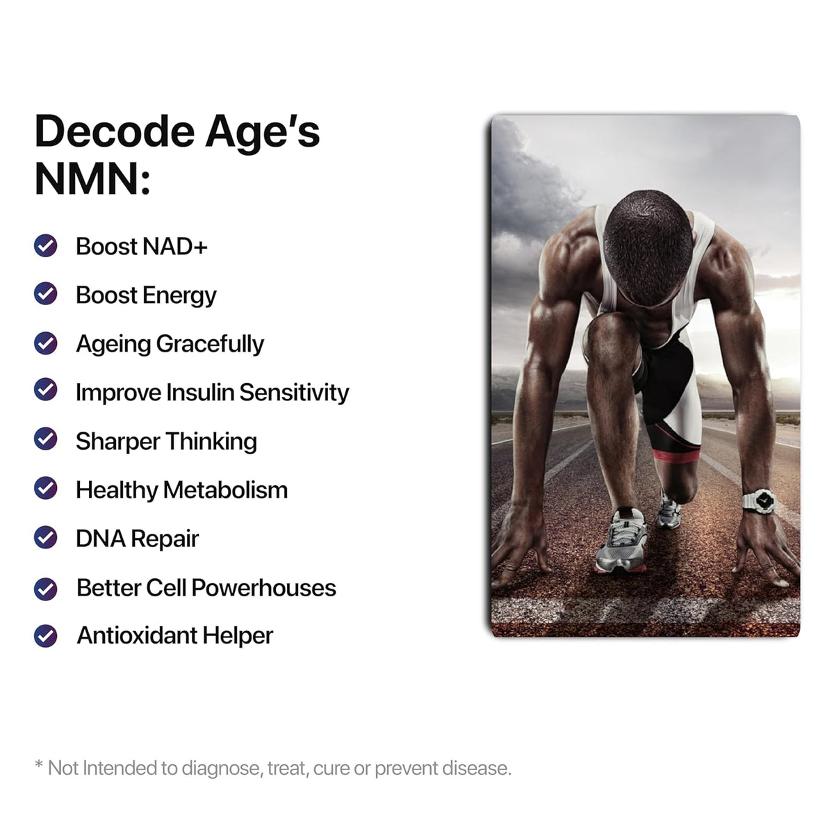 Decodeage - Uthever NMN 500mg Capsules, Vegan, 30 Count - Image 2