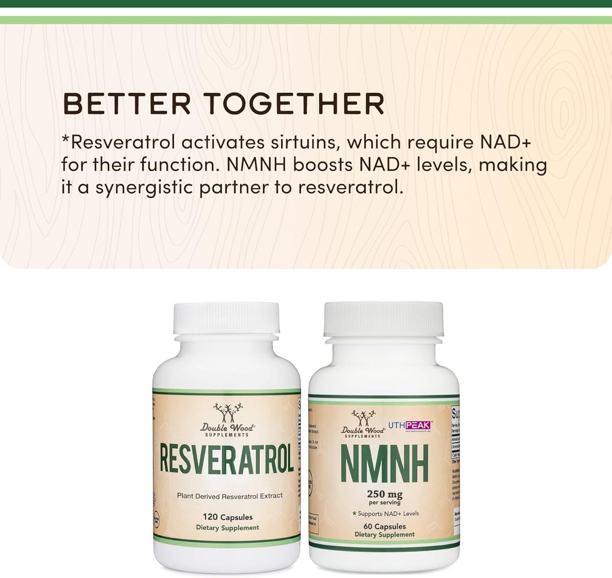 Doublewood Resveratrol Supplement - 500mg, 120 Vegan Capsules - Image 5