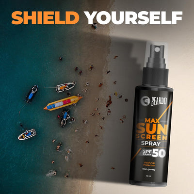 Beardo Max Sunscreen Spray SPF50 - Sun Care Protection, 50ml - Image 7