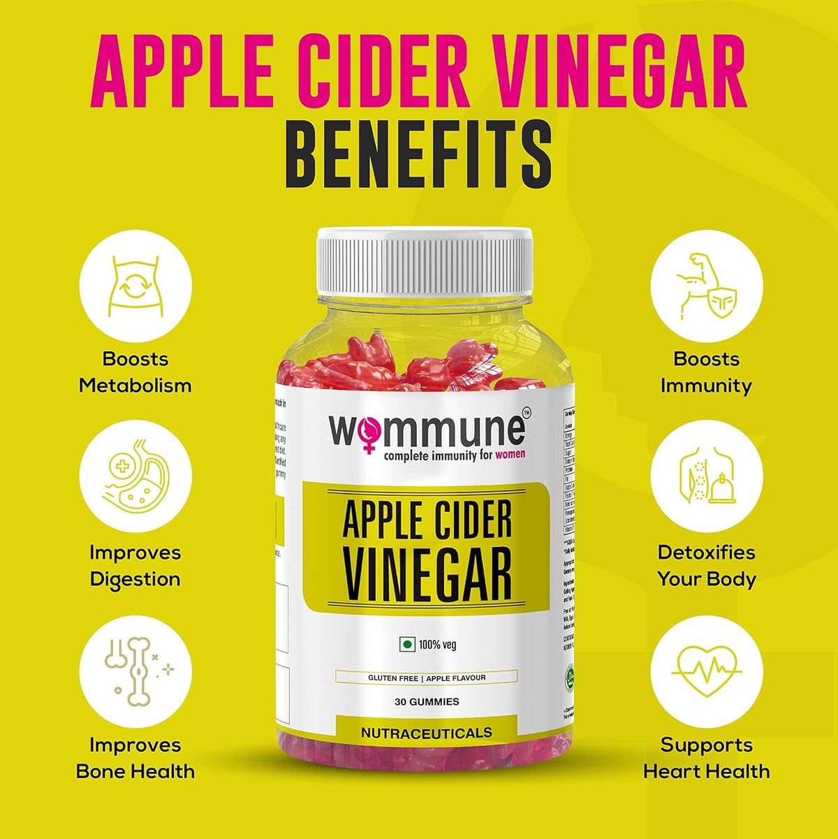 NU-ME Apple Cider Vinegar Gummy - Apple Flavour - 60 Gummies - Image 2