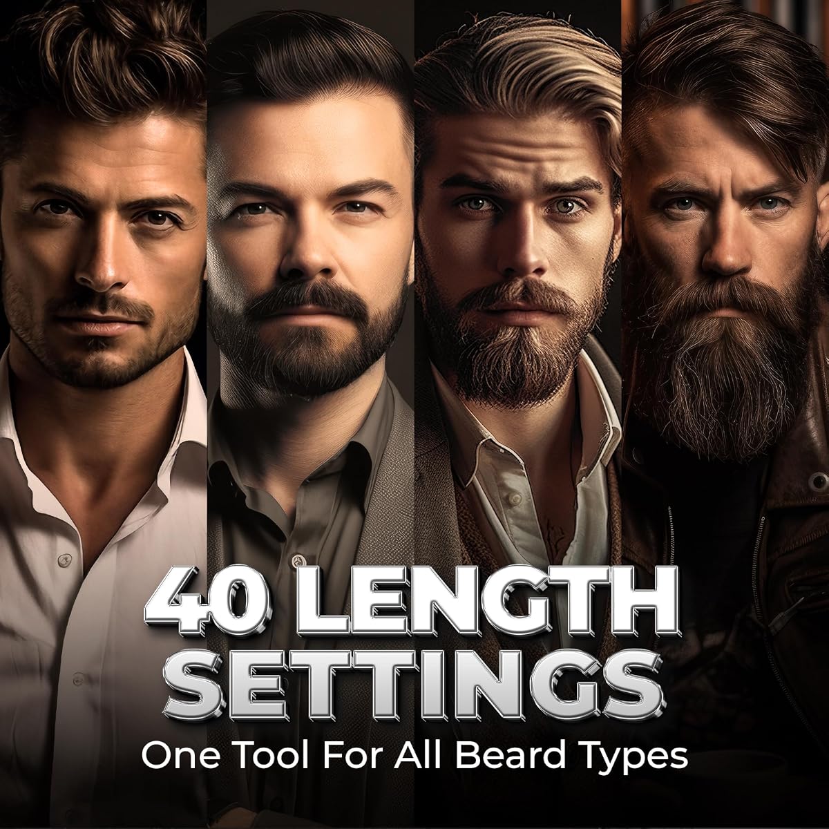 Beardo Chrome Beast Grooming Kit with 6 Attachments & 40 Settings - Image 5