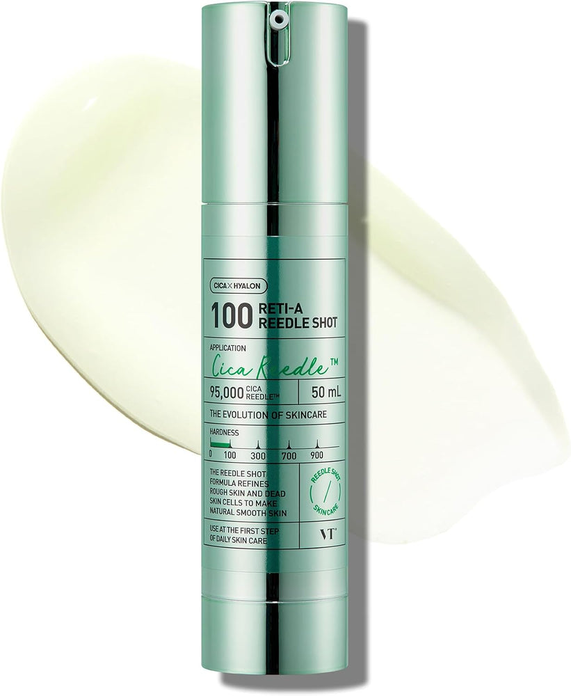 VT COSMETICS Reti-A Reedle Shot 100, Retinol(Vitamin A) Microneedling Serum, Repairing Exosome, Ideal for Retinol Beginner, Glass Skin, Korean Skin Booster 1.69Fl Oz(50ml)