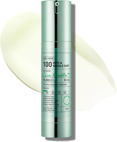 VT COSMETICS Reti-A Reedle Shot 100, Retinol(Vitamin A) Microneedling Serum, Repairing Exosome, Ideal for Retinol Beginner, Glass Skin, Korean Skin Booster 1.69Fl Oz(50ml)