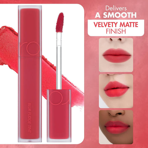 rom&nd Blur Fudge Tint | 10 FUDGE RED | Velvety Matte Lip & Cheek Stain | Non-Drying, Long-Lasting K-Beauty Lip Color 5g - Image 5