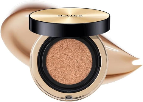 d'Alba Glow Fit Serum Cover Cushion Foundation Infused with 61% Hydrating Essence for Glow Finish and Smooth Coverage of Pores & Texture, Lightweight, melt-free all-day wear 15g (23 medium color)