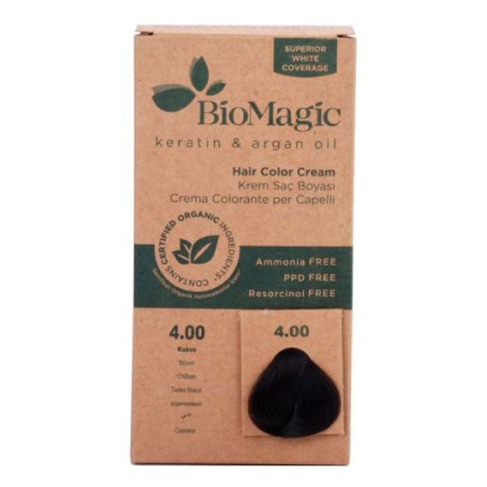 Biomagic Hair Colour - Brown 4/00 - Nourishing Formula