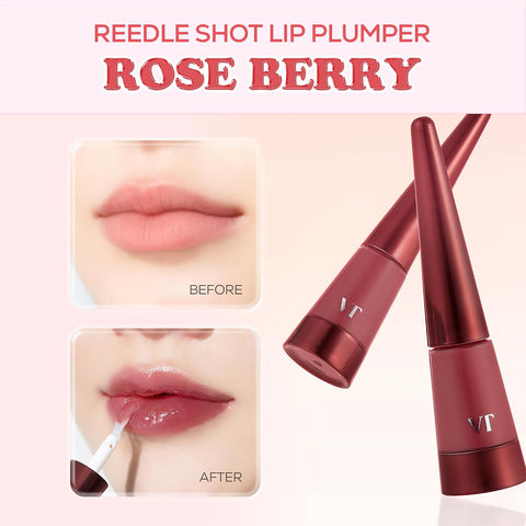 VT COSMETICS Reedle Shot Lip Plumper, Hydrate & Volumize Lip Gloss, Smooth Lip Wrinkles, Korean Lip Plumper, High Shine, Lip Enhancer, Hyaluronic Acid, Stocking Stuffers. 0.15 oz. (Rose Berry) - Image 2