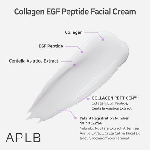 APLB Collagen EGF Peptide Facial Cream | COLLAGEN PEPT CEN™ 29.4% 1.86 FL.OZ/Korean Skincare, Elasticity care, Deep hydration, Revitalize for gentle and improve skin texture - Image 4