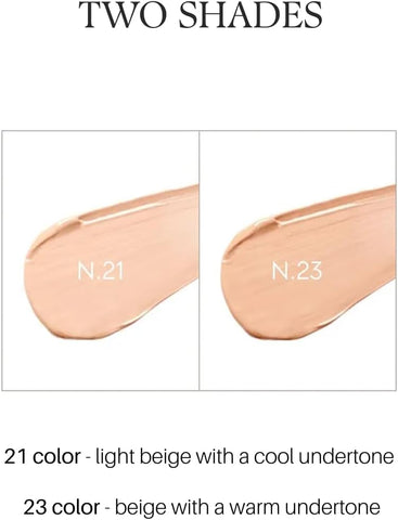 d'Alba Glow Fit Serum Cover Cushion Foundation Infused with 61% Hydrating Essence for Glow Finish and Smooth Coverage of Pores & Texture, Lightweight, melt-free all-day wear 15g (23 medium color) - Image 9