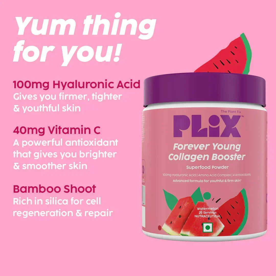 Plix Collagen Booster Beauty Supplement - Watermelon Flavour - 25 Servings - Image 2