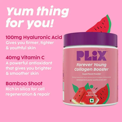 Plix Collagen Booster Beauty Supplement - Watermelon Flavour - 25 Servings - Image 2