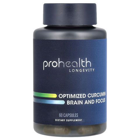 Pro Health Optimized Curcumin Brain & Focus Longvida 1000 Mg, 60 Tabs