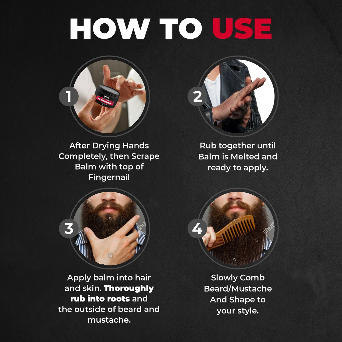 Beardo Heavy Duty Beard Balm - Men's Grooming, 40g - Image 4