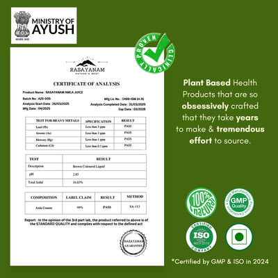 Rasayanam Pure Amla Juice - Herbal Ayurvedic Liquid, 750 ML - Image 8