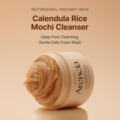 Arencia Calendula Rice Mochi Fresh Cleanser - Moisturizing, Brightening & Deep-Cleansing (120g) - Image 2