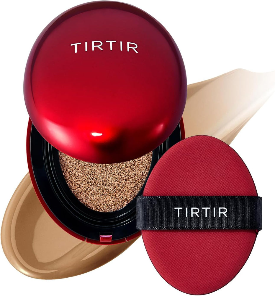 TIRTIR Mask Fit Red Cushion Foundation | Japan's No.1 Choice for Glass skin, Long-Lasting, Lightweight, Buildable Coverage, Semi-Matte (35N Walnut, 18g (Pack of 1))