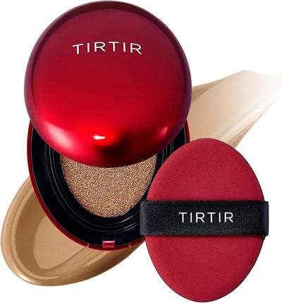 TIRTIR Mask Fit Red Cushion Foundation | Japan's No.1 Choice for Glass skin, Long-Lasting, Lightweight, Buildable Coverage, Semi-Matte (35N Walnut, 18g (Pack of 1))