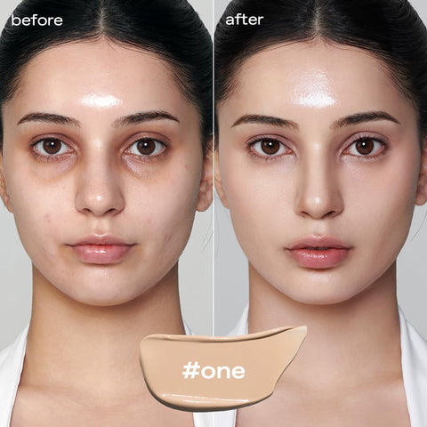 glow breathable blemish balm #one, medium-coverage bb cream and tinted moisturizer, skincare-like finish with green tea leaf water infusion, healthy radiant non-comedogenic, 30ml - Image 3