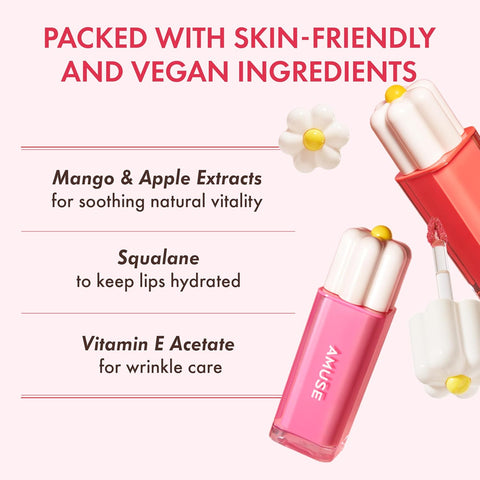 AMUSE Dew Tint (12 SUNDAY) | 35% High-moisture Water Tint, Long-lasting, Vitamin E Acetate, Moisturizing, No Peel Off, Lip Treatment, Non Sticky, Lip Stain, Korean Vegan Beauty - Image 6