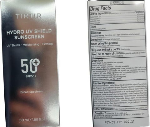 TIRTIR Hydro UV Shield Sunscreen | SPF 50+ Broad Spectrum UVA UVB Korean No White Cast Face Sun Protection, 1.69 Fl Oz - Image 9