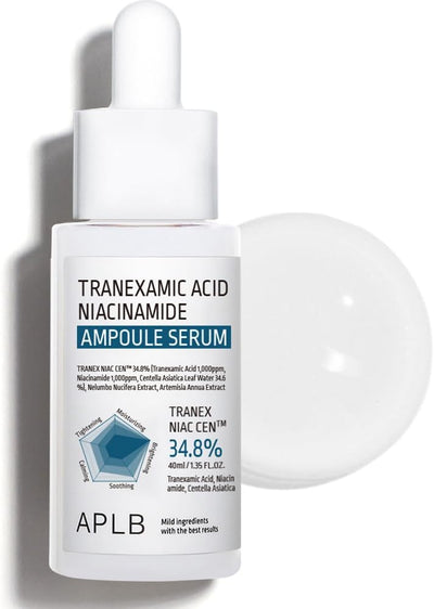 APLB Tranexamic Acid Niacinamide Ampoule Serum | TRANEX NIAC CEN™ 34.8% 1.35 FL.OZ/Korean Skincare, Blemish care, Dark spot, Helps with skin discoloration