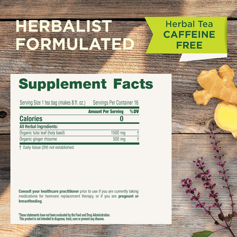 Traditional Medicinals Tea Tulsi Ginger Organic, 16 Ct