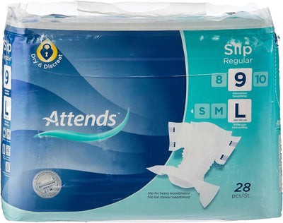 Attends Slip Regular 9 Large - Feminine Care, 4x28 Pack