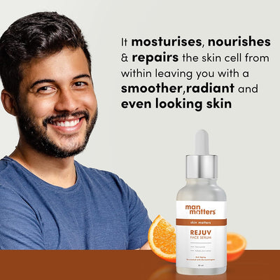 Man Matters Rejuv Face Serum - Radiant Skin, Fights Acne & Aging - 30ml - Image 5