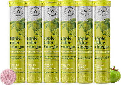 Wellbeing Nutrition Apple Cider Vinegar Tablets with Mother & Garcinia - 17 Effervescent Tablets