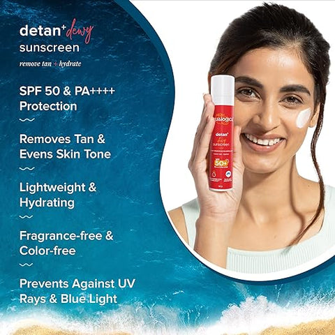 AQUALOGICA Detan+ Dewy Sunscreen 50gm