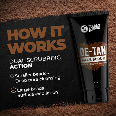 Beardo Ban the Tan Kit - Detan Facewash & Face Scrub with Coffee & Vitamin E - Gift Hamper - Image 5