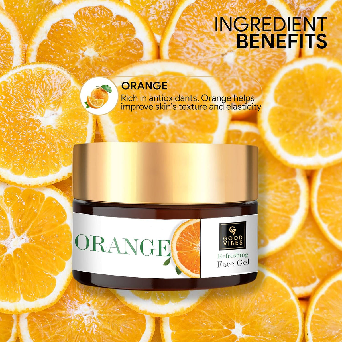 Good Vibes Orange Refreshing Face Gel Moisturiser - 100 gm - Image 4