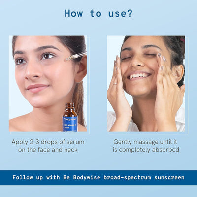 Be Bodywise Vitamin C Face Serum - 10% Concentration, 20ml - Image 5