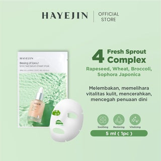 Hayejin Blessing of Sprout Enriched Serum Sheet Mask - Hydrating & Nourishing Single Use Mask - Image 5