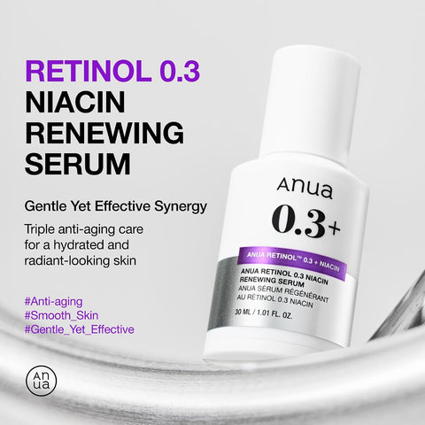 ANUA Retinol 0.3 Niacin Renewing Serum, For Anti-Aging with Hydration, Textured & Glass skin, 5% Niacinamide, Retinol For Face, Gentle for Beginner, Korean Skin Care, 30ml /1.01 fl.oz. - Image 3