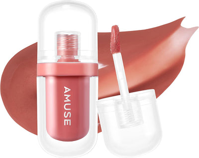 AMUSE Jel-Fit Tint (07 CARAMEL) | Glossy, Lip Stain, Moisturizing,12 Hour long-lasting, Volumizing, Allergen Free, Vegan, Korean Beauty