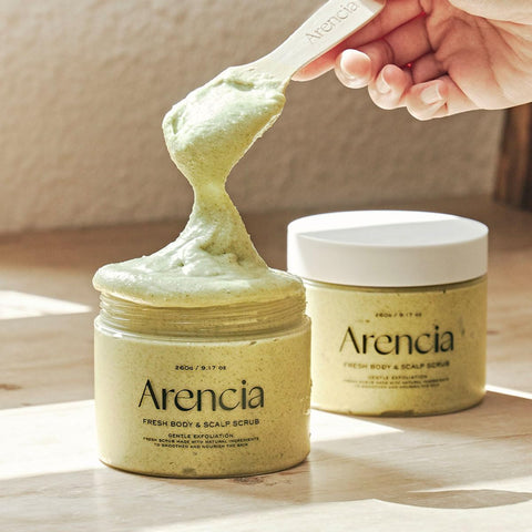 Arencia Fresh Cloud Sea Salt Body & Scalp Scrub (Mint)- Gentle Exfoliation for Softer, Refreshed Skin and Scalp, Korean Skin Care - Image 2