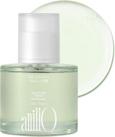Lime Sunday Refresh Hair Oil Essence with Korean Jeju Tangerine Extracts, Vitamin C, Tea Tree Oil, Enhancing Vitality and Protect Healthy Hair, Lime Citrus Scent, Paraben Free (1.69 fl. Oz)