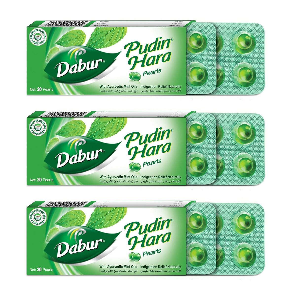 Dabur Pudin Hara Pearls for Gut Health - Peppermint & Spearmint Oils, 20 Pack - Image 7
