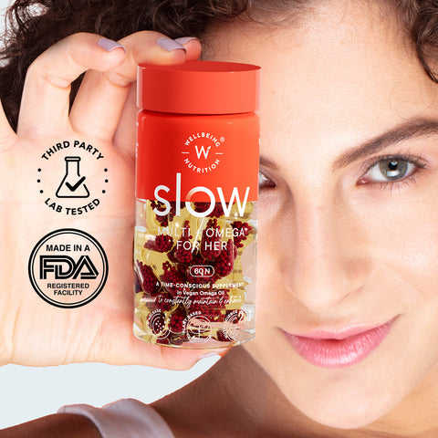 Wellbeing Nutrition Slow Multi + Omega for Her Multivitamin capsule for Women 60 Capsules