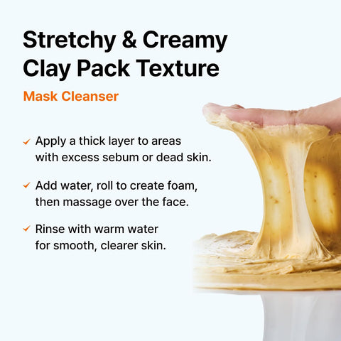 DearKlairs Freshly Juiced Vitamin Clay Mask & Cleanser, Deep Pore Cleansing, Radiant Clear Skin, with Glutathione, Mandarin Peel Powder, PHA and Niacinamide (150 ml, 1 Piece) - Image 8