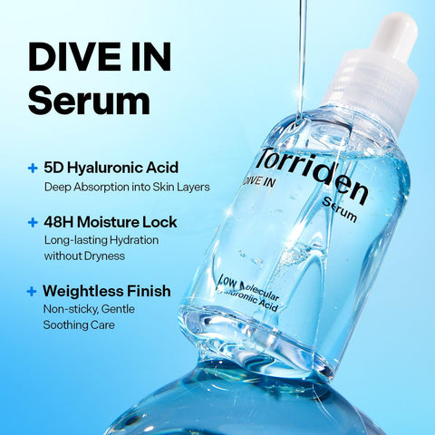 Torriden DIVE-IN Low-Molecular Hyaluronic Acid Serum, 1.69 fl oz | Fragrance-free Face Serum for Dry, Dehydrated, Oily Skin | Vegan, Clean, Cruelty-Free Korean Skin Care - Image 2