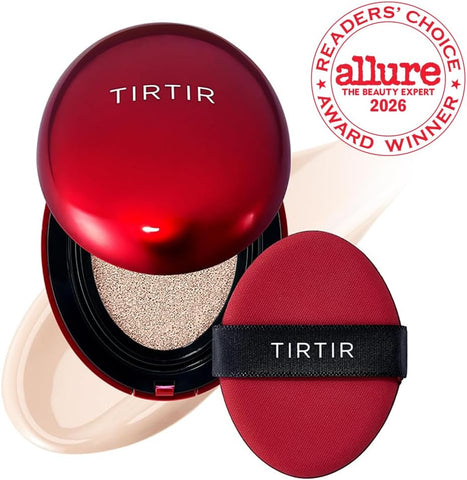 TIRTIR Mask Fit Red Cushion Foundation | Japan's No.1 Choice for Glass skin, Long-Lasting, Lightweight, Buildable Coverage, Semi-Matte (17C Porcelain, 18g (Pack of 1)) - Image 2