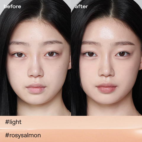 glow not dry concealer #light #rosysalmon, covers under-eye circles & blemishes, full-coverage, dual-color&use, melt-in texture, 10g - Image 4