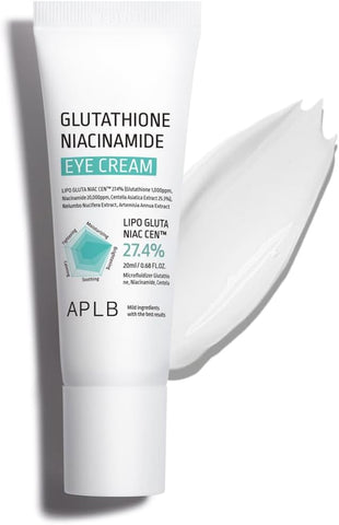 APLB Glutathione Niacinamide Eye Cream | LIPO GLUTA NIAC CEN™ 27.4% 0.68 FL.OZ/Korean Skincare, Eye cream for dark circles and puffiness, Improve elasticity & provide moisture around eye region