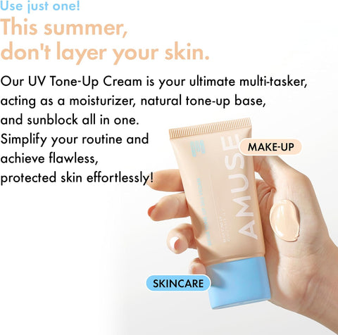 Amuse SEOUL 365 Vegan Beige tone Up Cream | Summer Foundation, Base-skip Tone Up, Beige Color, Natural Coverage, Tinted Cream, Lightweight, Non-Sticky Facial Lotion, Glow Finish (40ml) - Image 5