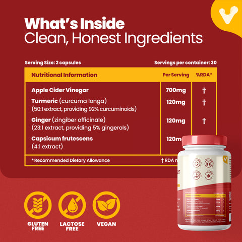Valeo Apple cider vinegar capsule's 60