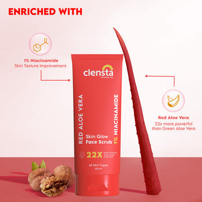 Clensta Skin Glow Face Scrub - Exfoliating Masks, 100g - Image 3
